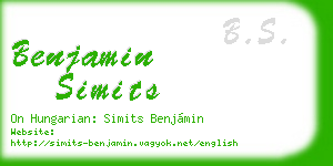 benjamin simits business card